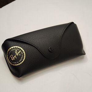 Ray-Ban Black Sunglasses Case with Gold Logo